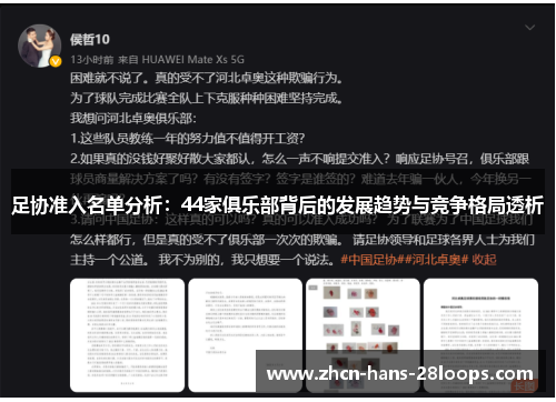 足协准入名单分析：44家俱乐部背后的发展趋势与竞争格局透析